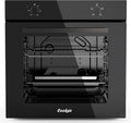 Four électrique, 60CM, 2200 W, 4 programmes, encastrable, Double Tube Supérieur, 4 Fonctions, Four Grande Capacité 65 Liters avec Prise, 2200W