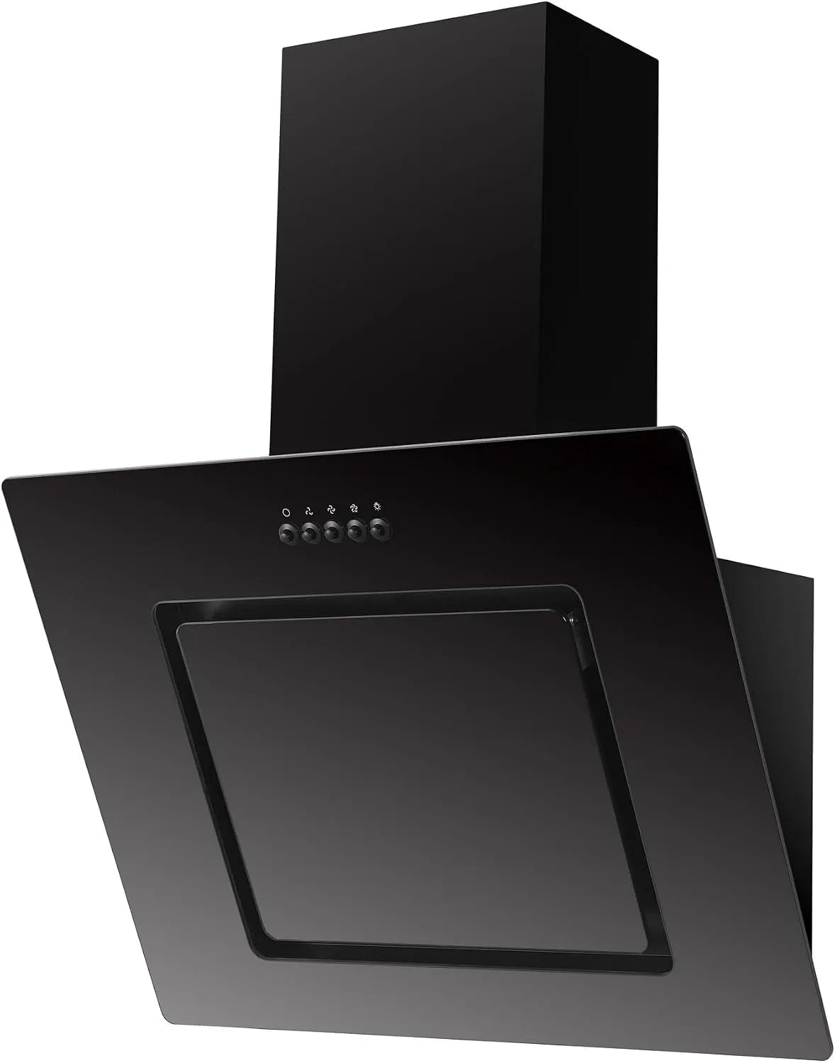 Respekta CH22010SBZ Hotte aspirante, 60 cm, 62 dB, hotte de cuisine, noir, 54, Hotte sans tête Respekta, Fonction d'extraction et de recyclage d'air