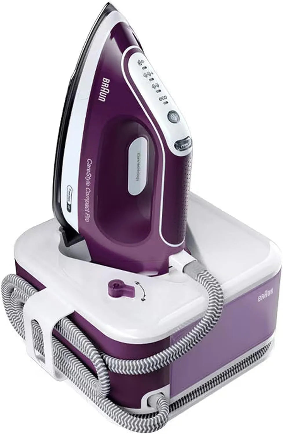 Braun IS2577VI couleur violette, semelle en céramique, Centrale vapeur Série 2, pression 5 bars, système anticalcaire
