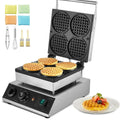 VEVOR 4PCs gaufrier électrique, Appareil, 1750 W, professionnel, restaurant, revêtement antiadhésif, acier inoxydable, pour Restaurant