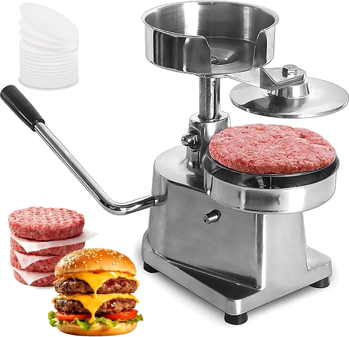 Machine à hamburger, 12,7 cm, acier inoxydable, pour collations et camions de restauration