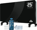 Radiateur électrique, 2500 W, tactile, minuteur, Wi-Fi, écran LCD, noir