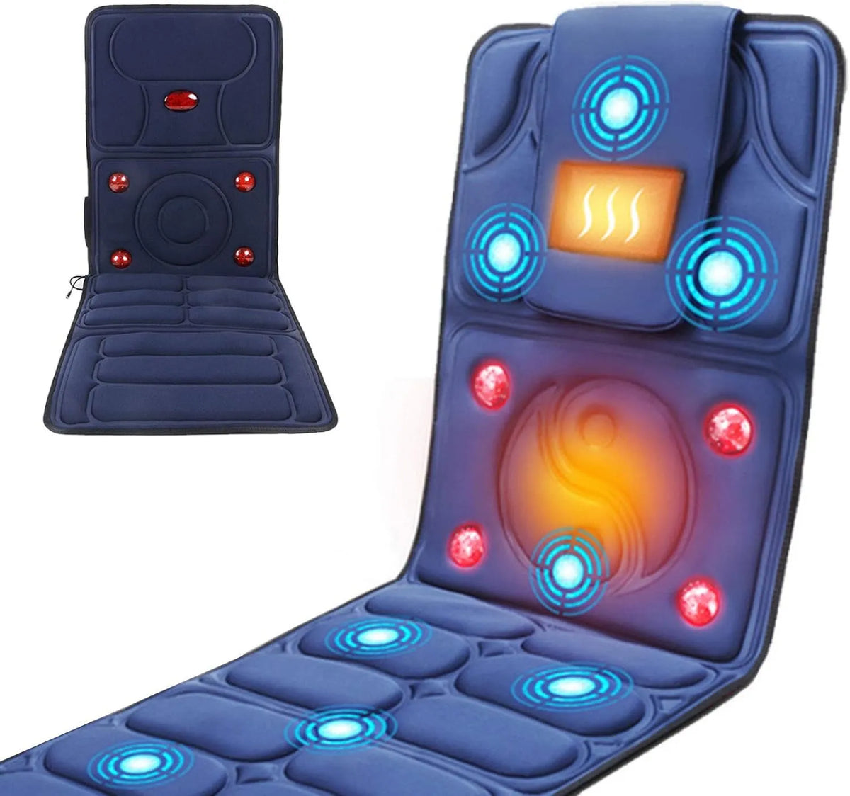 Masseur, Tapis, fonction chauffante, pour Le Corps Masseur de Thérapie Thermique Pliable