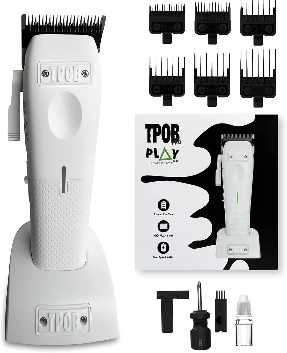 Mini Play Tondeuse à cheveux pour usage professionnel, blanc