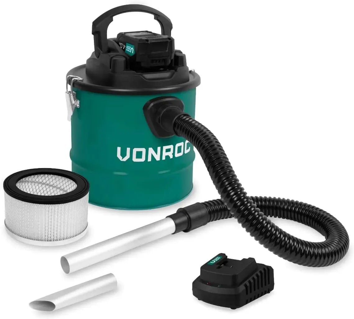 Aspirateur, 12 L, 20 V, VONROC 4.0Ah, grand réservoir, Filtre HEPA