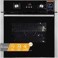 Four électrique 3kW BO8805SS, 60 cm, 70 L, encastrable, minuteur, verrouillage, Timer automatique, 70L, Air chaud, Double Vitrage d'isolation
