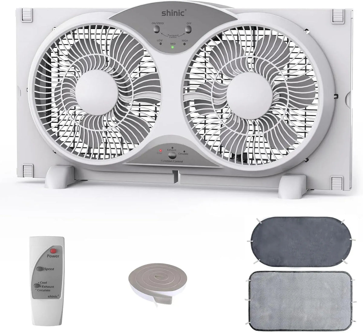 Ventilateur, 37 pouces, 3 vitesses, silencieux, largeur réglable de 23,5 à 37 pouces, certifié ETL pour salle de bain/cuisine