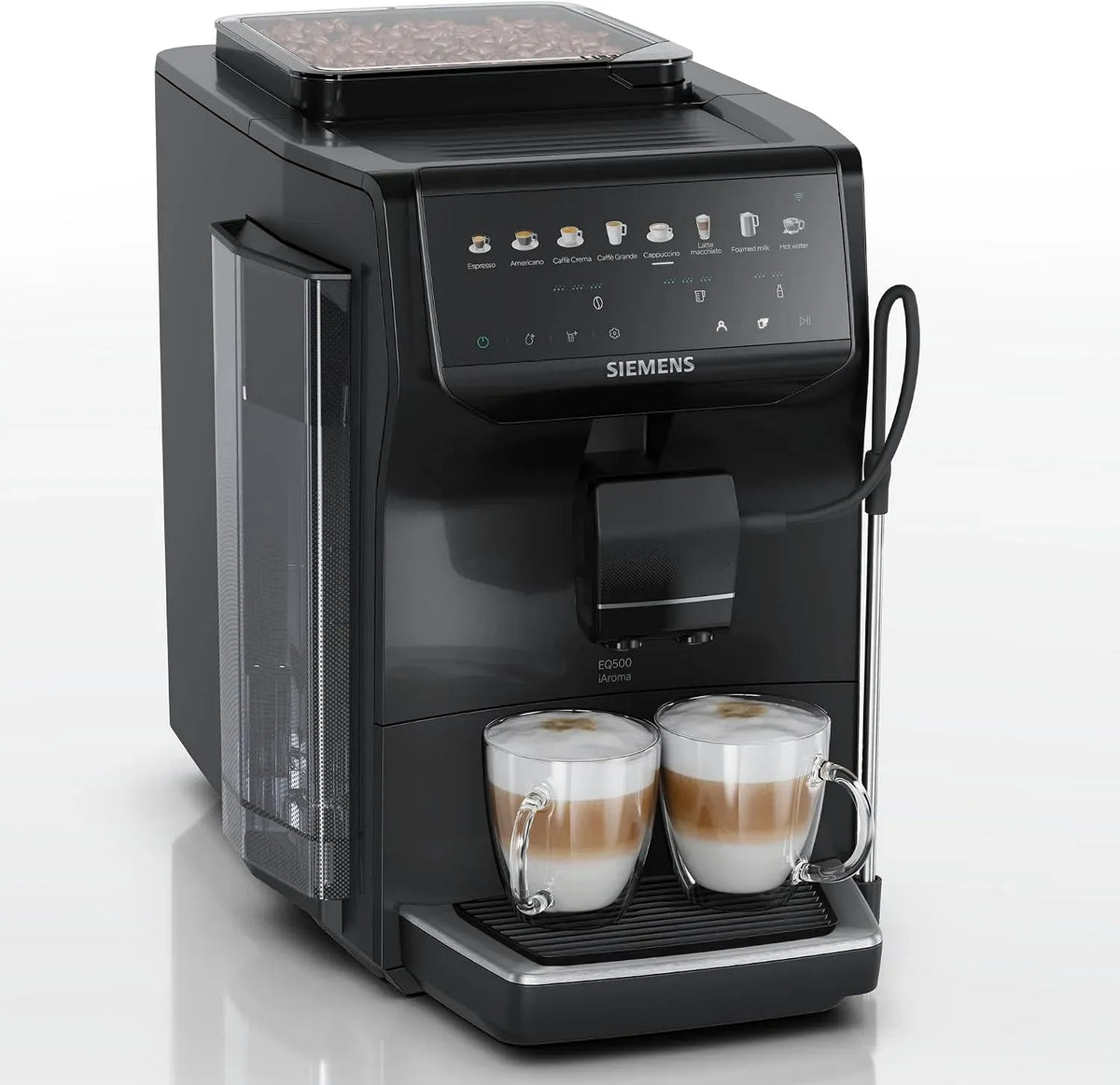 Siemens EQ500 TP553E19 Machine à café automatique, tactile, dimensions personnalisables, noir