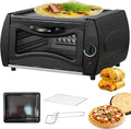 Four électrique à pizza, 1500 W, 50 à 400 °C, gril, Roti, Naan et Manakish, grille de cuisson et plateau pour Chapati
