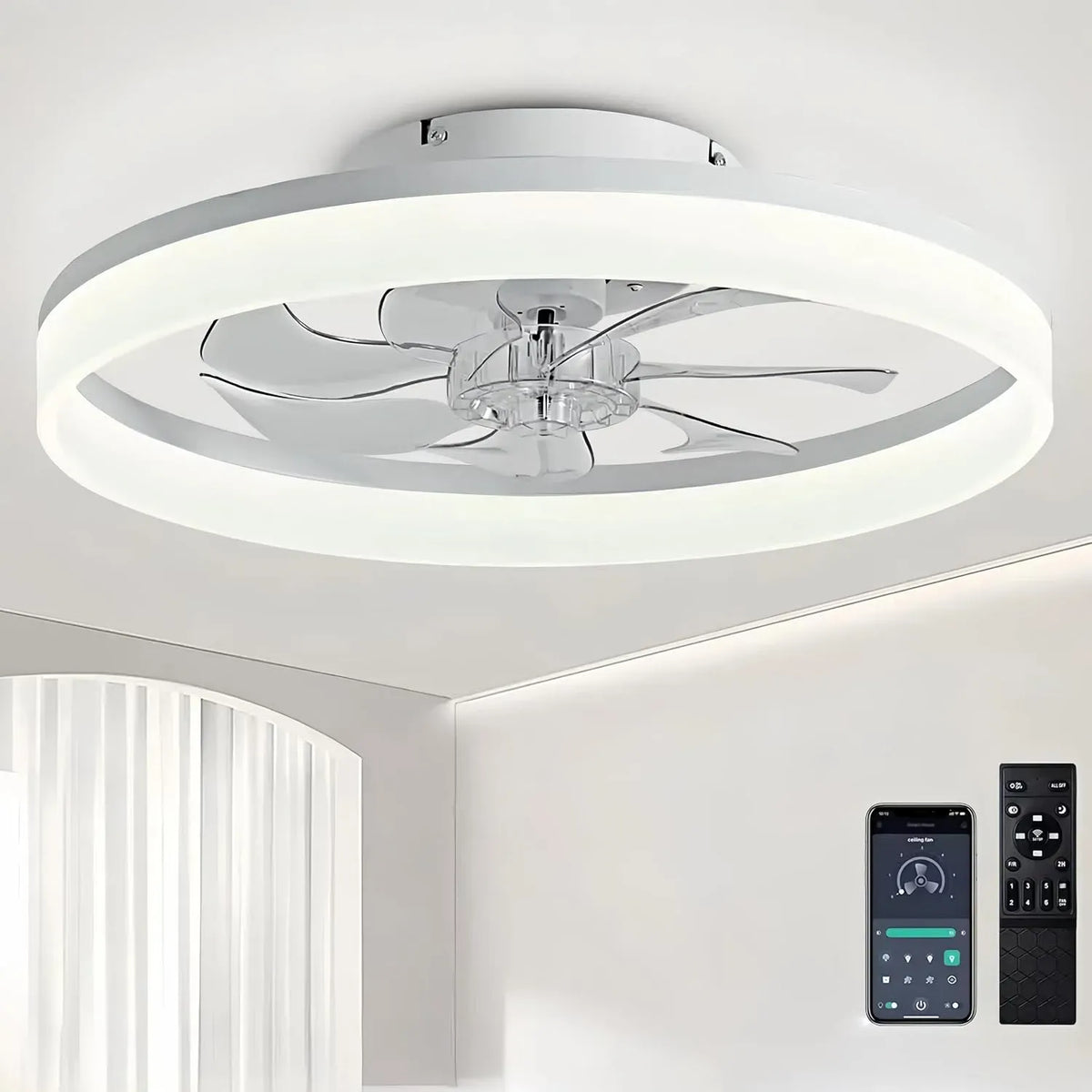 Ventilateur, 50cm, décoration de salon, silencieux