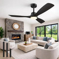 Ventilateur, 132cm, silencieux, 2 zones de température, noir