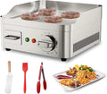 Ajustable, Barbecue, Plancha, 13.7 pouces, 2000 W, 220 V, gril, professionnel, restaurant, revêtement antiadhésif, acier inoxydable