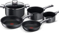 Tefal G25990AZ Ustensile de cuisson, revêtement antiadhésif, Batterie de cuisine 6 pièces, 1 faitout avec couvercle