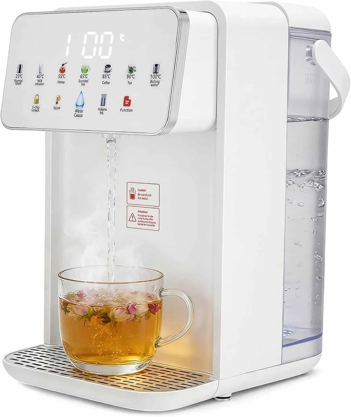 Radiateur électrique, 3,5 L, 2000 W, grand réservoir, amovible, 2 zones de température