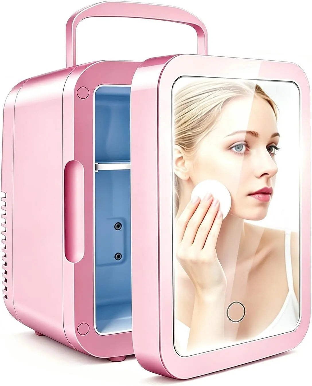 Réfrigérateur, 4 L, appareil frigorifique électrique, Mini Frigo Beauté 4L avec Miroir LED