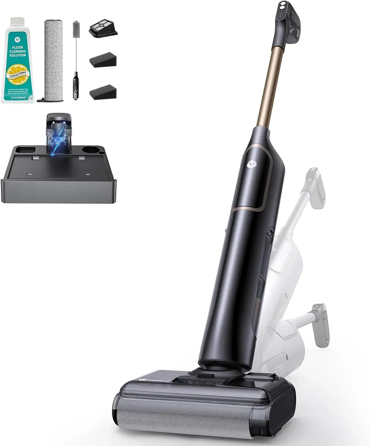 Aspirateur, grand réservoir, 8000Pa Pliage 180°, 3 Modes et Auto-Nettoyage, Réservoir 800ml