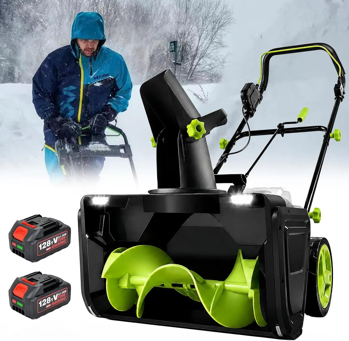Orientable, machine de balayage des sols, balayeuse de sol, 50 cm, 3500 W, 40 V, sans fil, pour Allée de Garage & Terrasse