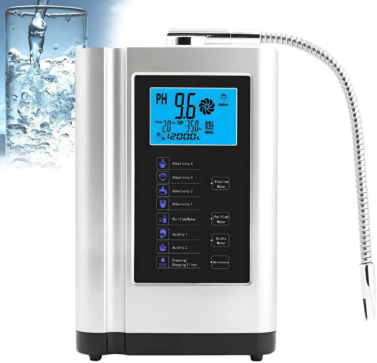 Ioniseur d'eau alcaline, système de Filtration Domestique Silver