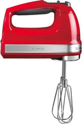 KitchenAid Blender, 85 W, silencieux, rouge, Soft Start et écran LED, Batteur électrique 9 vitesses, Moteur silencieux