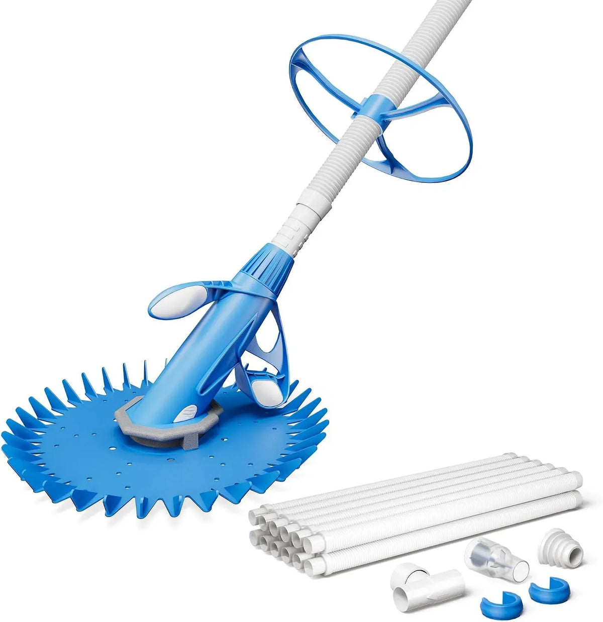 Wiltec Aspirateur, 830 x 440 x 185 mm, 12 tuyaux Inclus pour Nettoyage Pool, 5000 l/h, pour 8 x 4 m Max