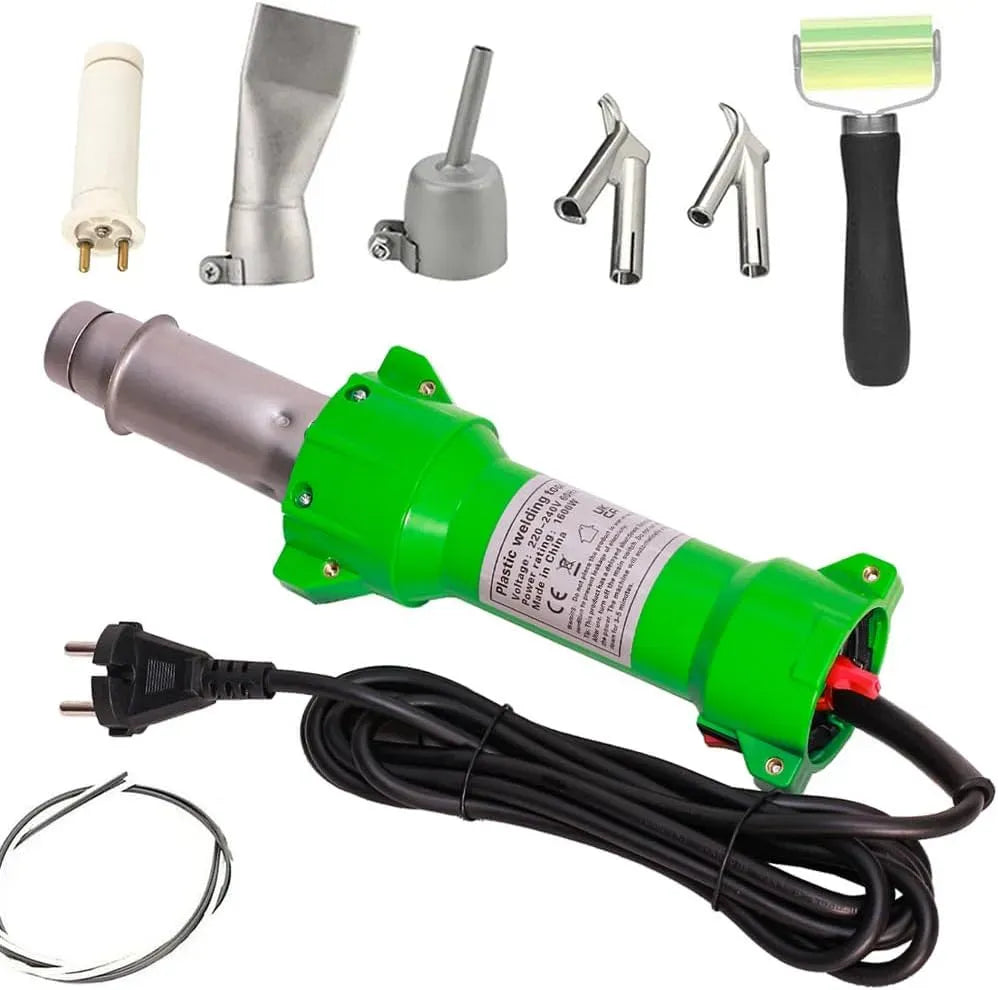 avec Lumière LED, des Buses de Soudage Rapide, Professionnel 1600w Thermique Pistolet de Soudage Soudeuse de Plastique Fer À Souder À Air Chaud Barre