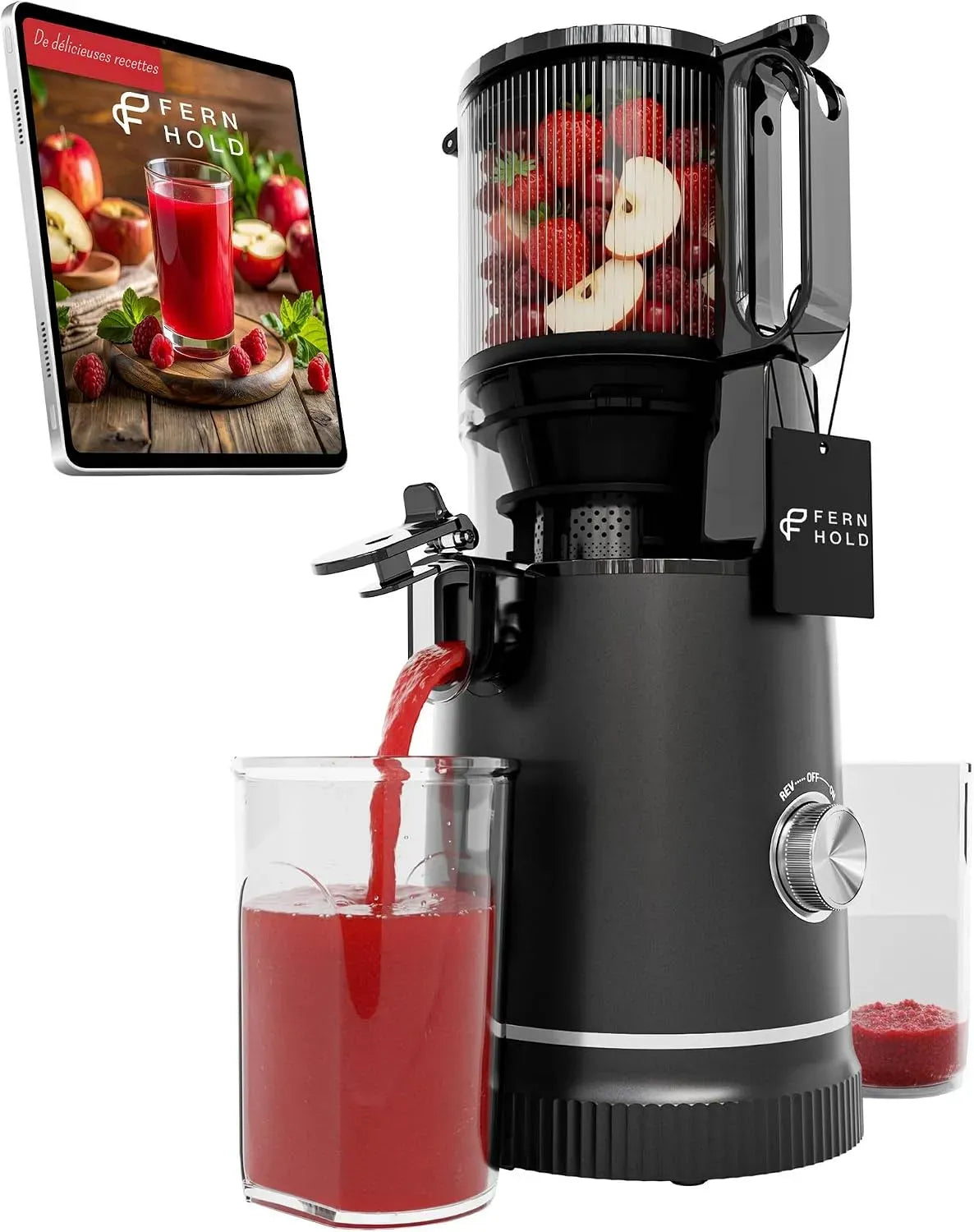 Extracteur de jus XXL 130, 250 W, 2 Verres, Sans BPA