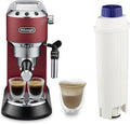 De'Longhi EC685R DLSC002 Filtre, système de filtration d'eau potable, machine à café électrique, rouge, bois