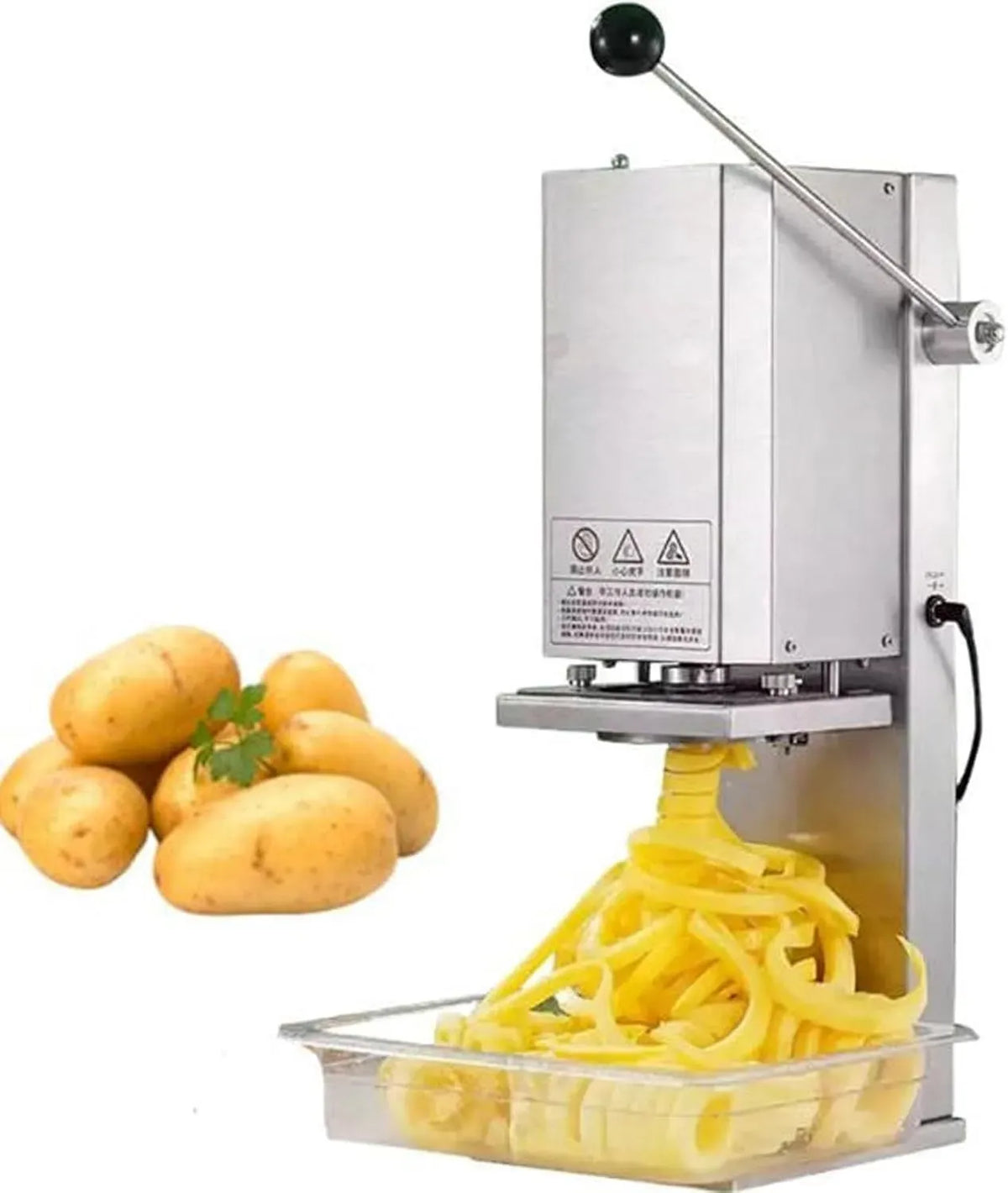 carottes et concombres, Coupe spirale réglable pour des tranches parfaites de pommes de terre, pour Trancheuse électrique professionnelle pour pommes