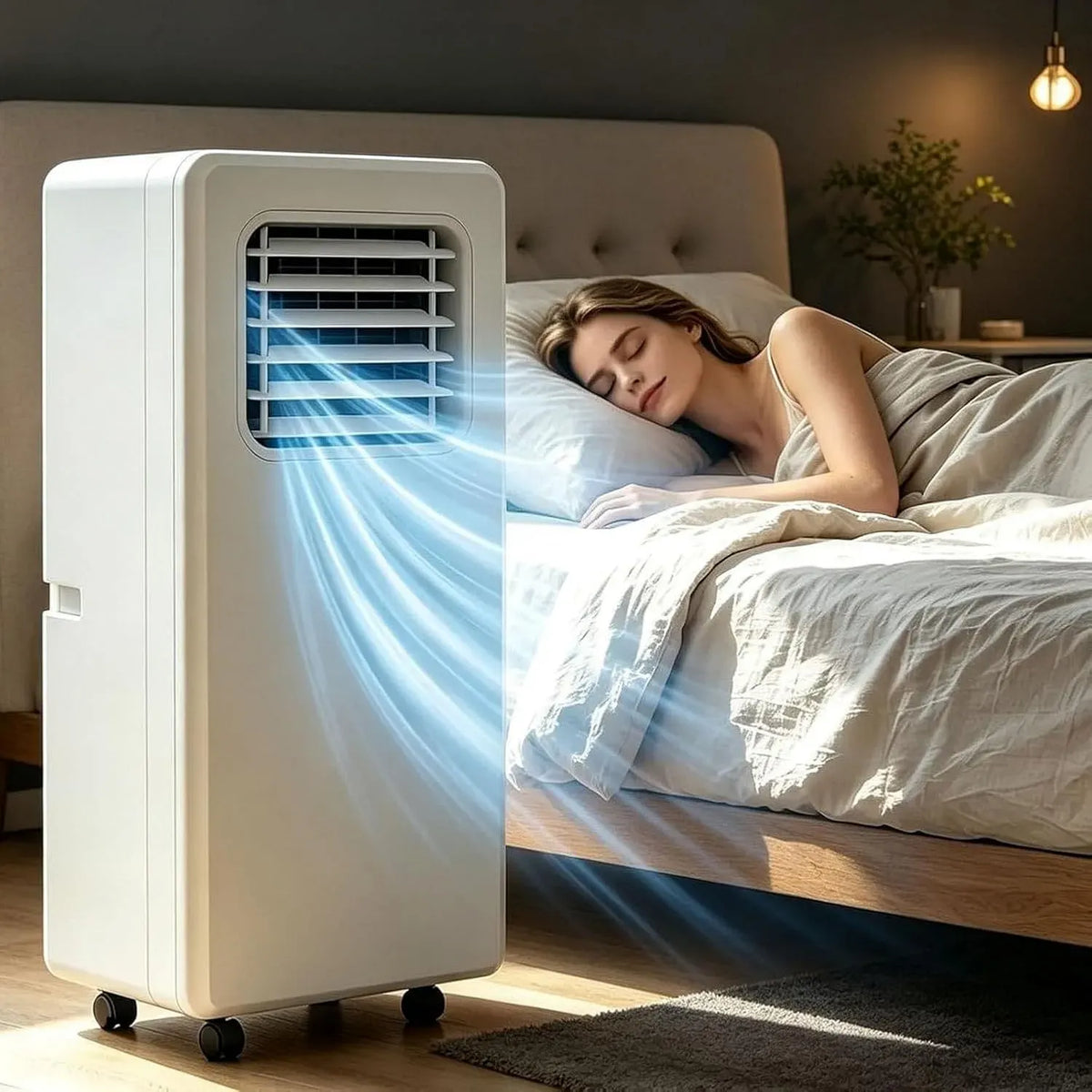 Climatiseur 18000btu, extérieur, roulettes de déplacement, autonome, silencieux, Unité de Climatisation Silencieuse sans Unité Extérieure