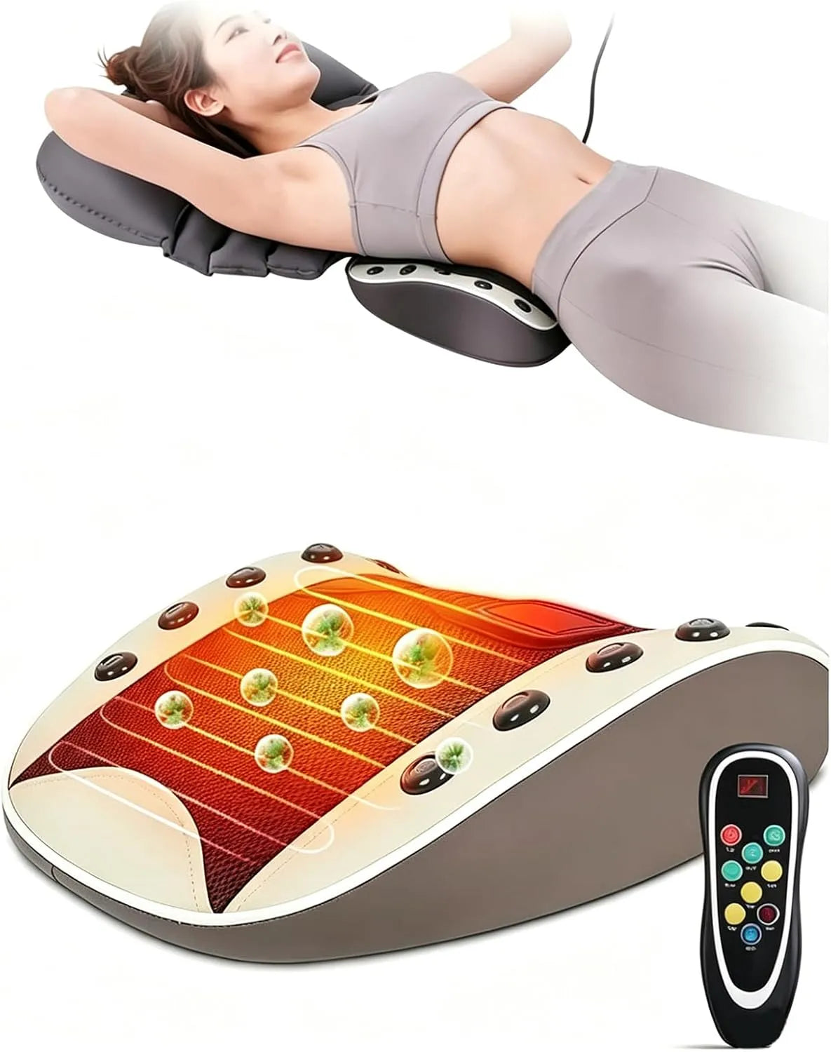 Ajustable, Masseur, appareil de massage du dos et des lombaires, 3 niveaux, fonction chauffante