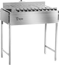 Barbecue, support, moteur, prise, USB, acier inoxydable, bois