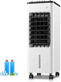 Climatiseur, 9 L, FQMYLTYN, portable, extérieur, 3 vitesses, oscillation, noir, Oscillation à 90° avec 2 Pains de Glace