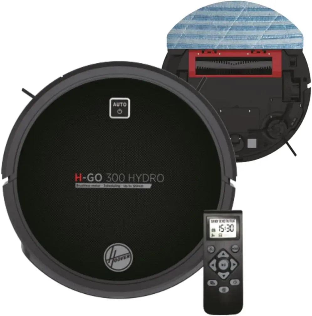 Hoover HGO320H Aspirateur, 0,35 L, 65 dB, grand réservoir, silencieux, noir, Grande Autonomie de 2 h