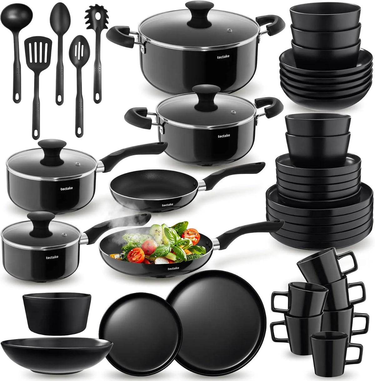Batterie, Cuisine, antiadhésive, tectake® Set Cuisine