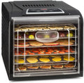 Klarstein Minuterie, Fruit Jerky Déshydrateur Alimentaire, 6 Plateaux, 500 W, 35-70°C, Acier Inoxydable, Écran Tactile, Élément Chauffant Inox