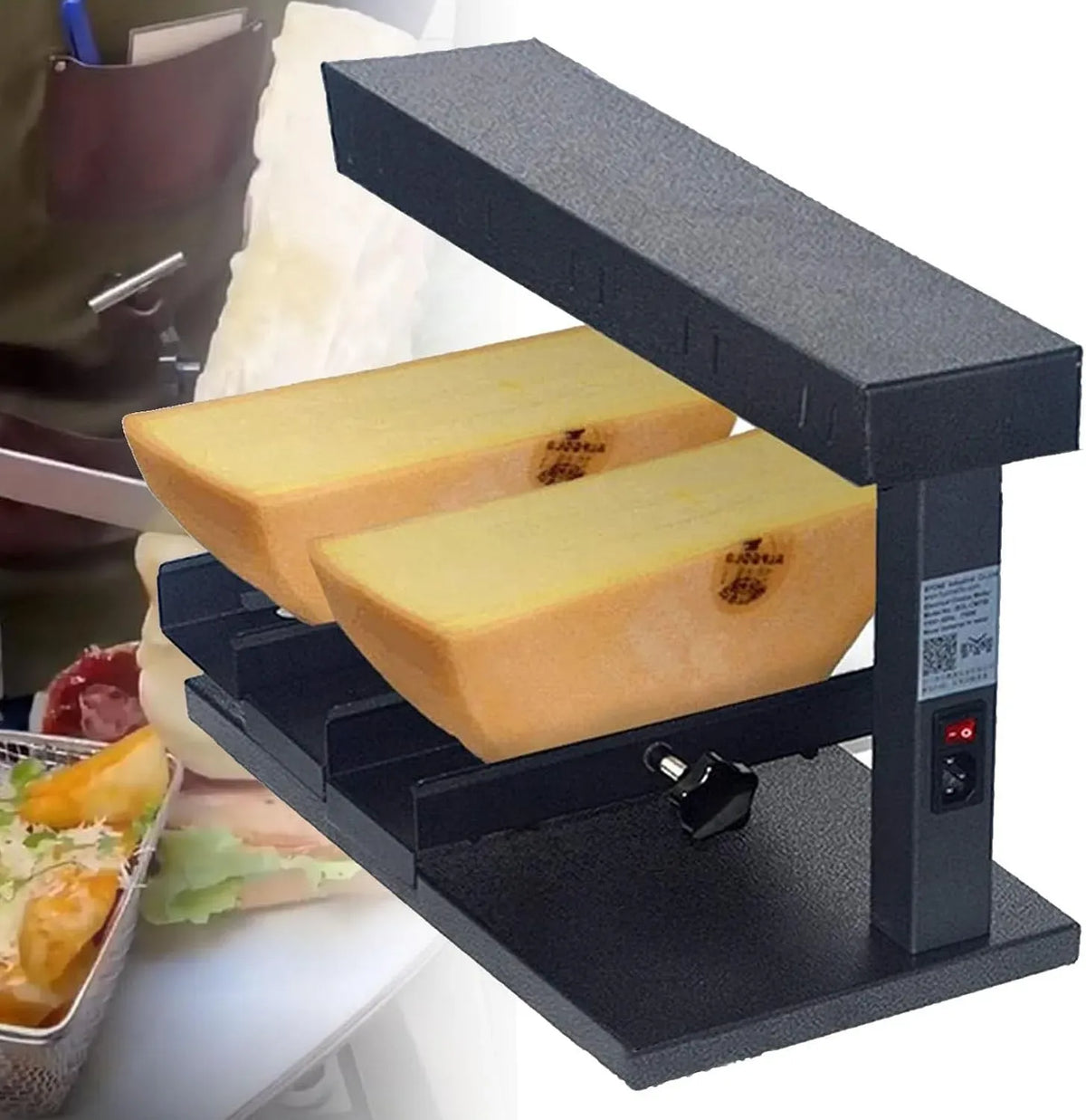 Radiateur électrique, 650 W, professionnel, Appareil à raclette pour faire fondre le fromage, appareil à vaisselle suisse multifonction 650 W