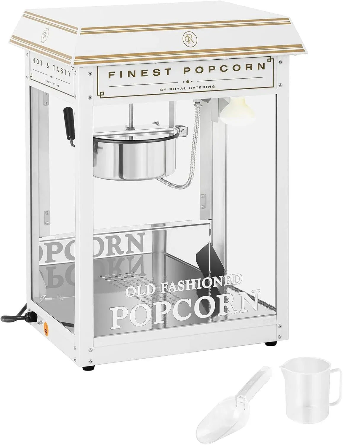 Machine à Popcorn, Distributeur, 500 W, 220 à 270 °C, 5 kg, professionnel, restauration, blanc