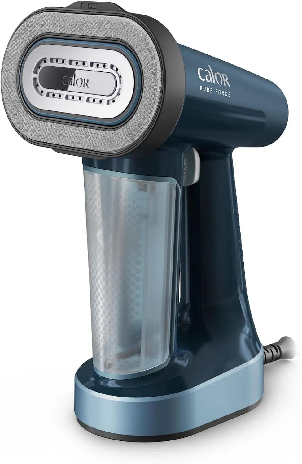 3en1 25s Tête réversible intégrée, Calor, Pure Force Défroisseur 3en1 vertical/horizontal, 1800w, Chauffe rapide 25s, Bleu, Fer à repasser vapeur