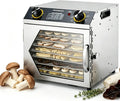 8Layers-110v pour légumes, minuterie réglable de 0 à 12 Heures, Déshydrateur Alimentaire à air Chaud, en Acier Inoxydable, Herbes et friandises pour