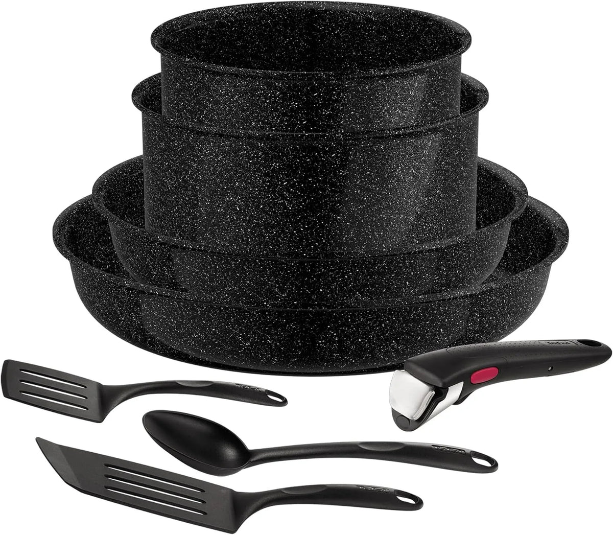 Tefal Ustensile de cuisson, 8 pièces, ustensile de cuisine, Ingenio Intens Ceram Lot Poêles et Casseroles