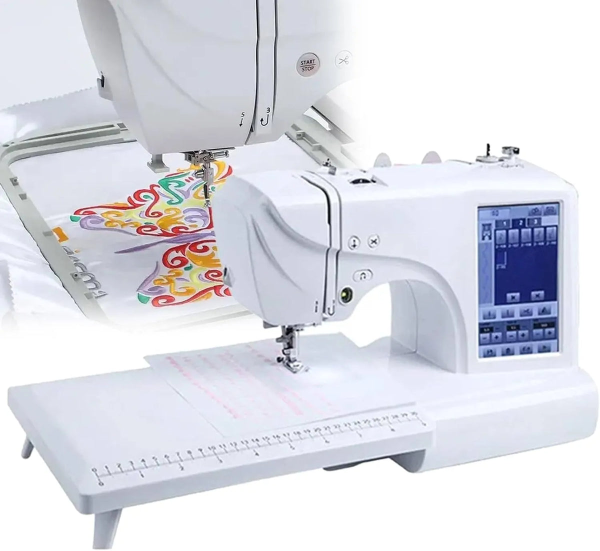 Machine à Broder, Machine à Coudre, Lampe, machine à coudre électrique, machine à broder électrique, tactile, écran LCD, professionnel