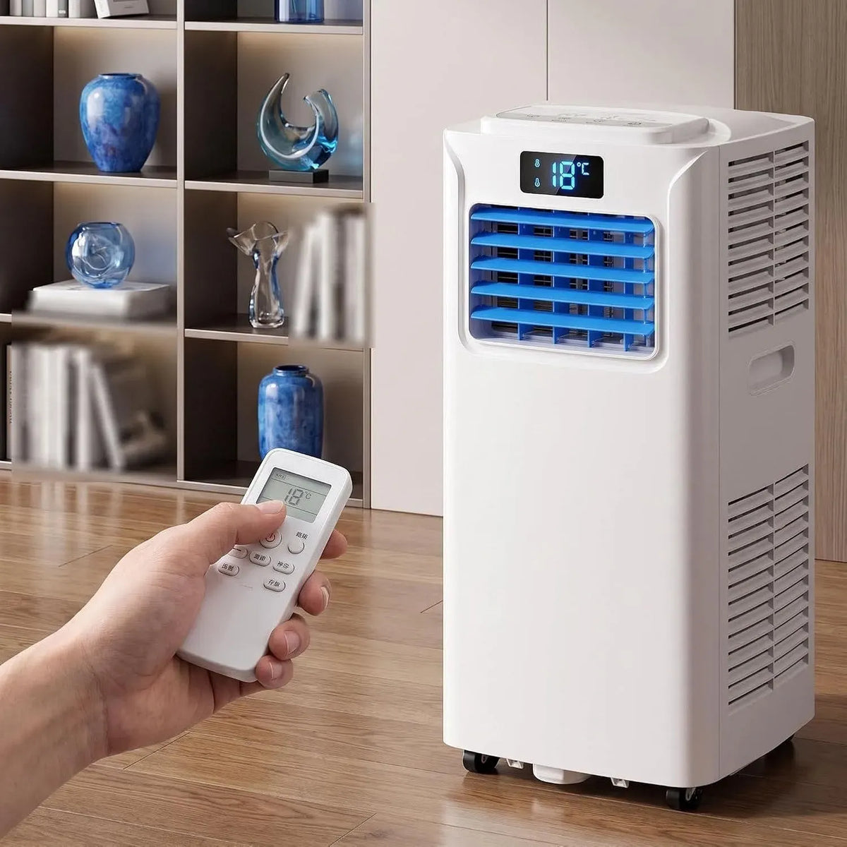 Climatiseur 24h, portable, minuteur, 7000 BTU, 2 Vitesses