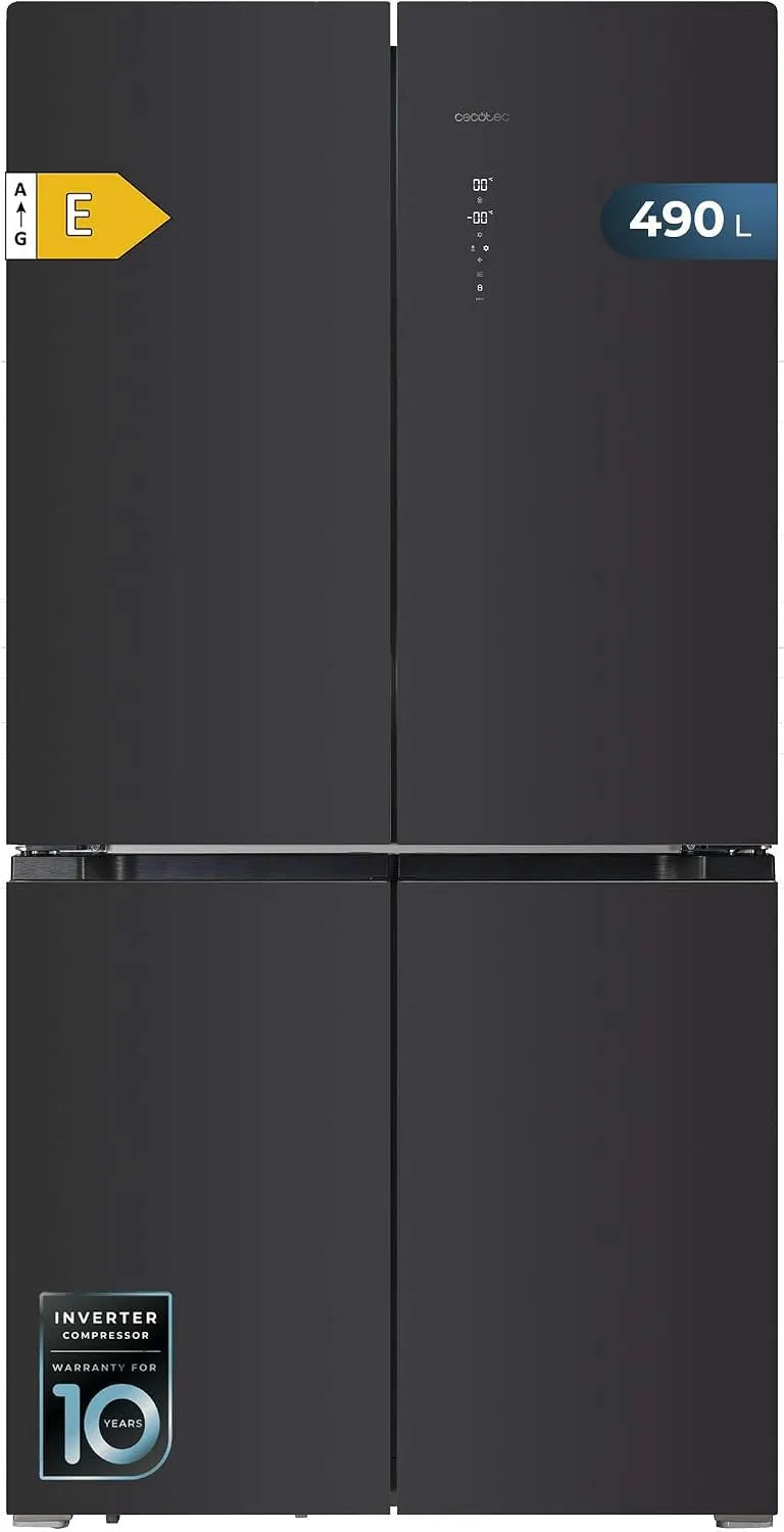 Cecotec Bolero CoolMarket 4D Réfrigérateur, 490 L, No Frost, Inverter, Fast Cooling et Freezing, 91 cm Largeur, 183 cm Hauteur, Total NoFrost