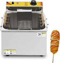Machine à Snacks, 12 L, 900 W, professionnel, Friteuse électrique Commerciale de 12 L for Hot-Dogs au Fromage et Corn Dogs