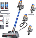 Aspirateur 130Min/50kPa/600W, 600 W, appareil électrique d'aspiration, Fieety Aspirateur Balai sans Fil avec 2 Batteries