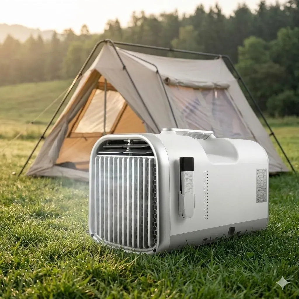 Climatiseur, portable, minuteur, camping, Caravane et Camping-Car, 4400 BTU, 4 en 1 avec Refroidissement Rapide, Minuterie 12 h