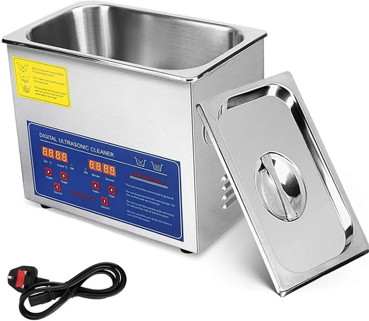cuve de nettoyage à ultrasons, Nettoyeur, Portable, 10 L, professionnel, acier inoxydable, pour Prothèses Dentaires
