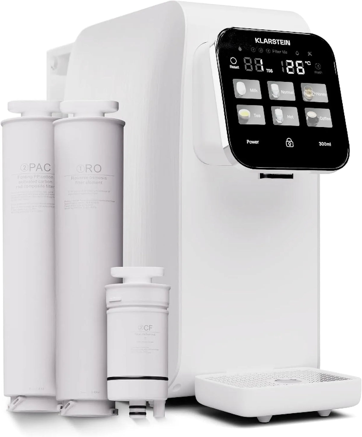Klarstein Potable, Filtre, 3 L, Maison, Osmoseur Eau Potable Aqualine de 3L